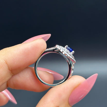 Blue Sapphire Women's Cocktail Ring