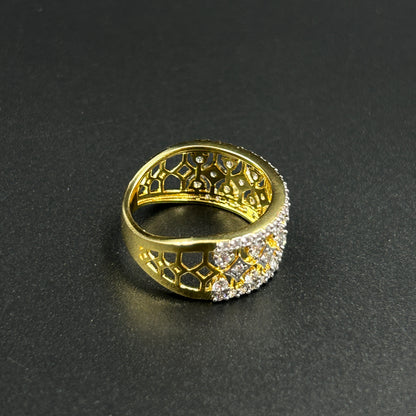 925 Silver Ring - Yellow Gold