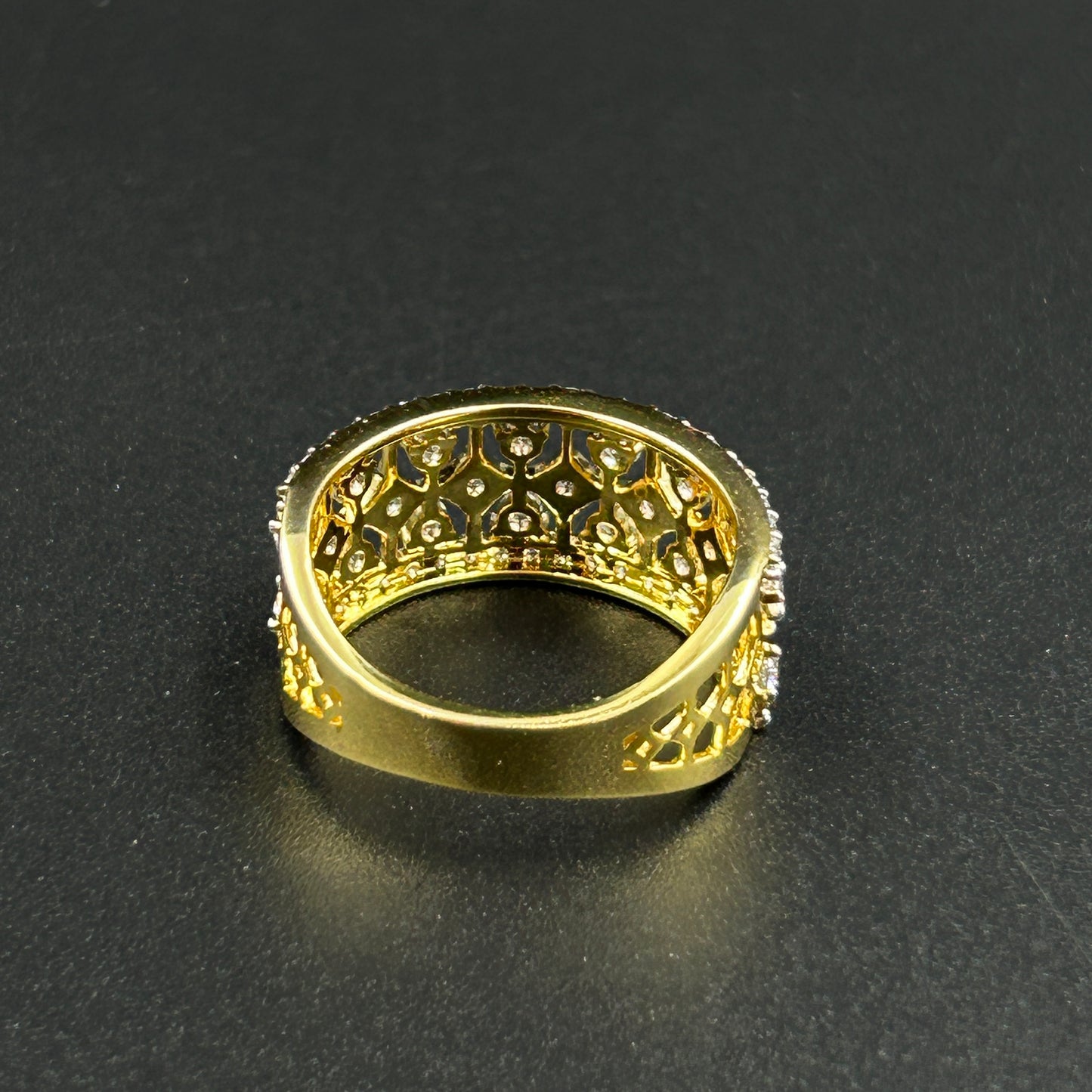 925 Silver Ring - Yellow Gold