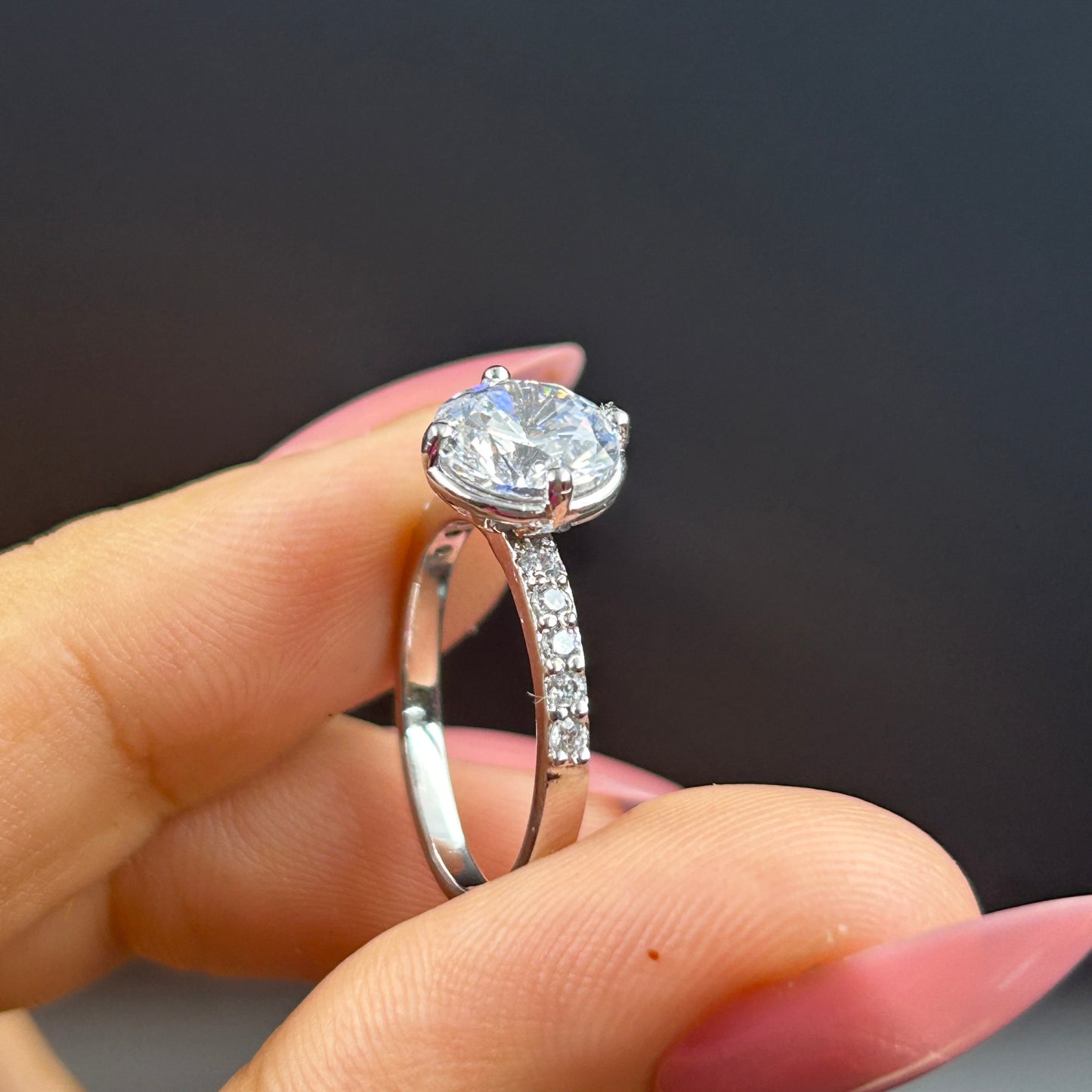 Bezel White Gold Ring