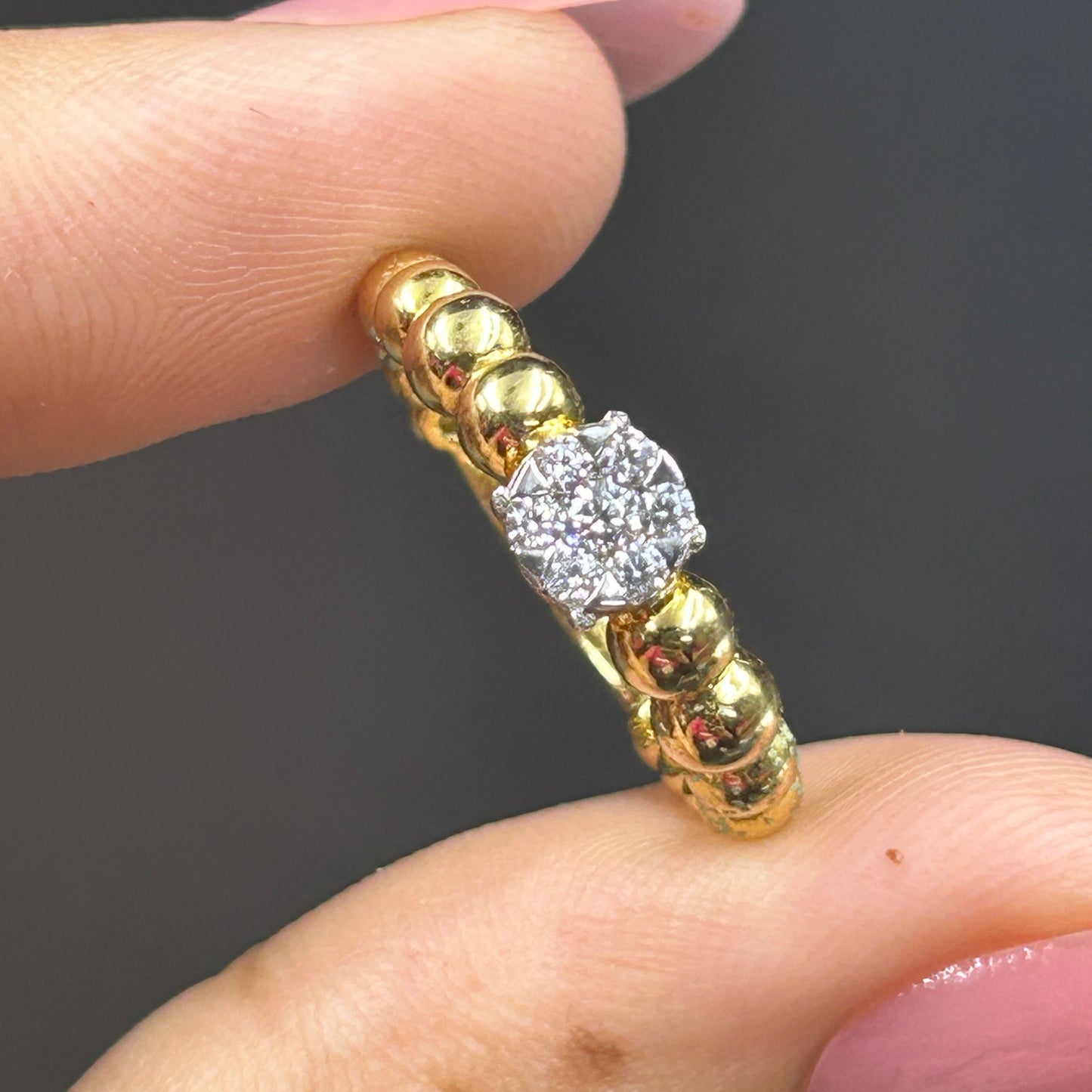 Yellow Gold Bubble Ring