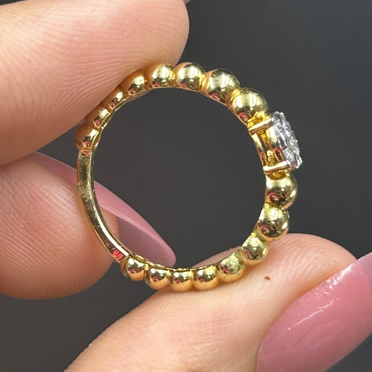 Yellow Gold Bubble Ring