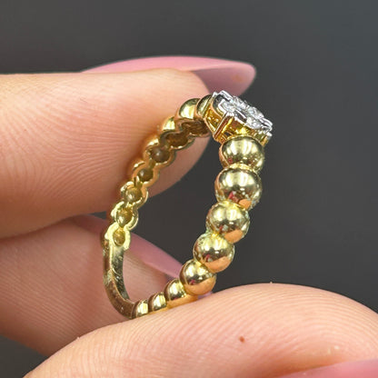 Yellow Gold Bubble Ring