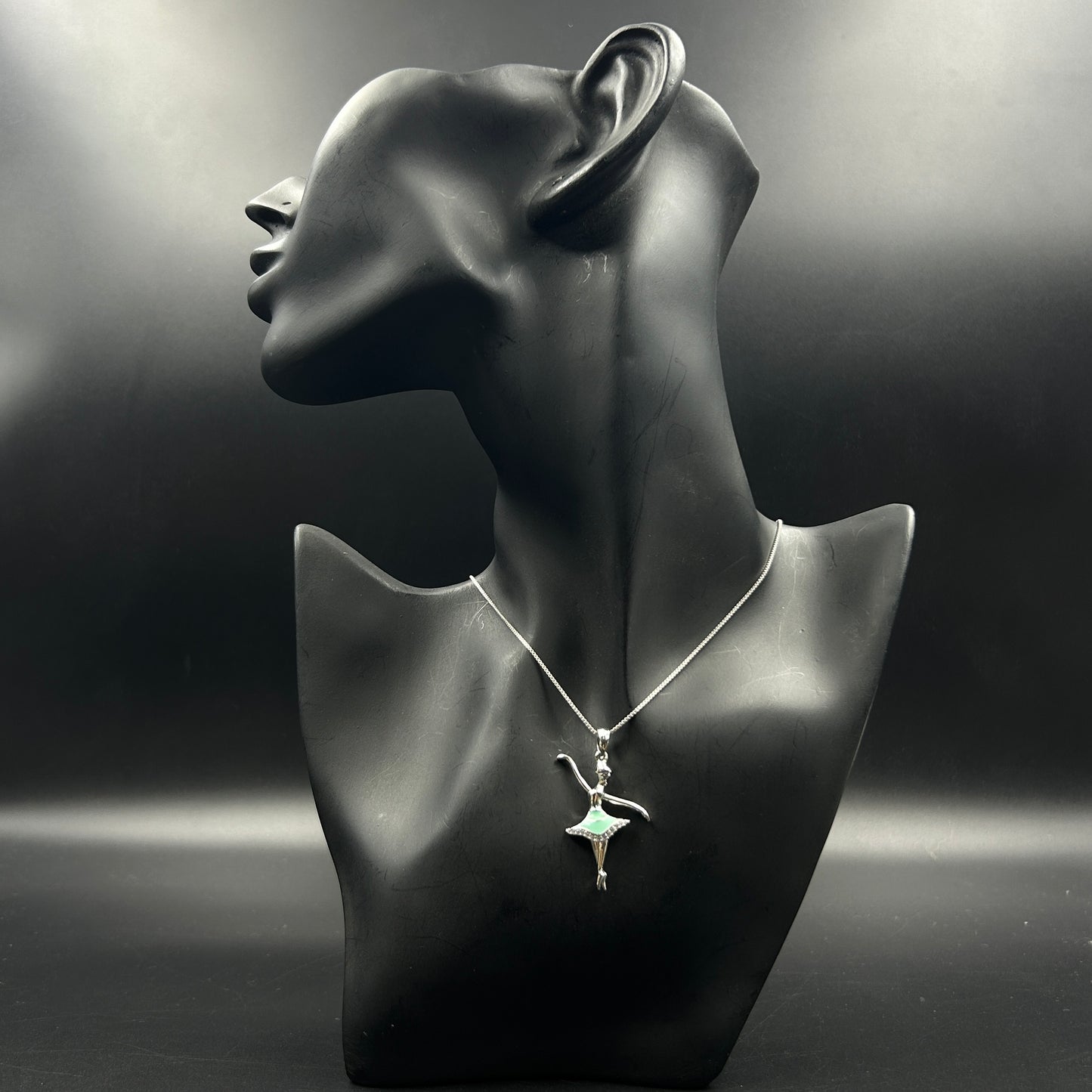 925 Silver Dancing Doll Pendant and Chain