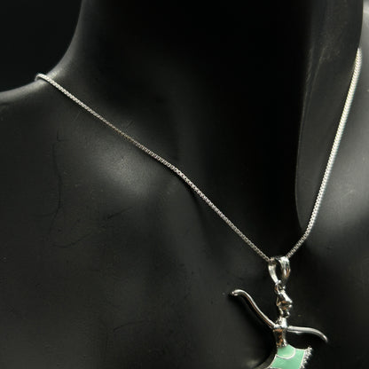 925 Silver Dancing Doll Pendant and Chain