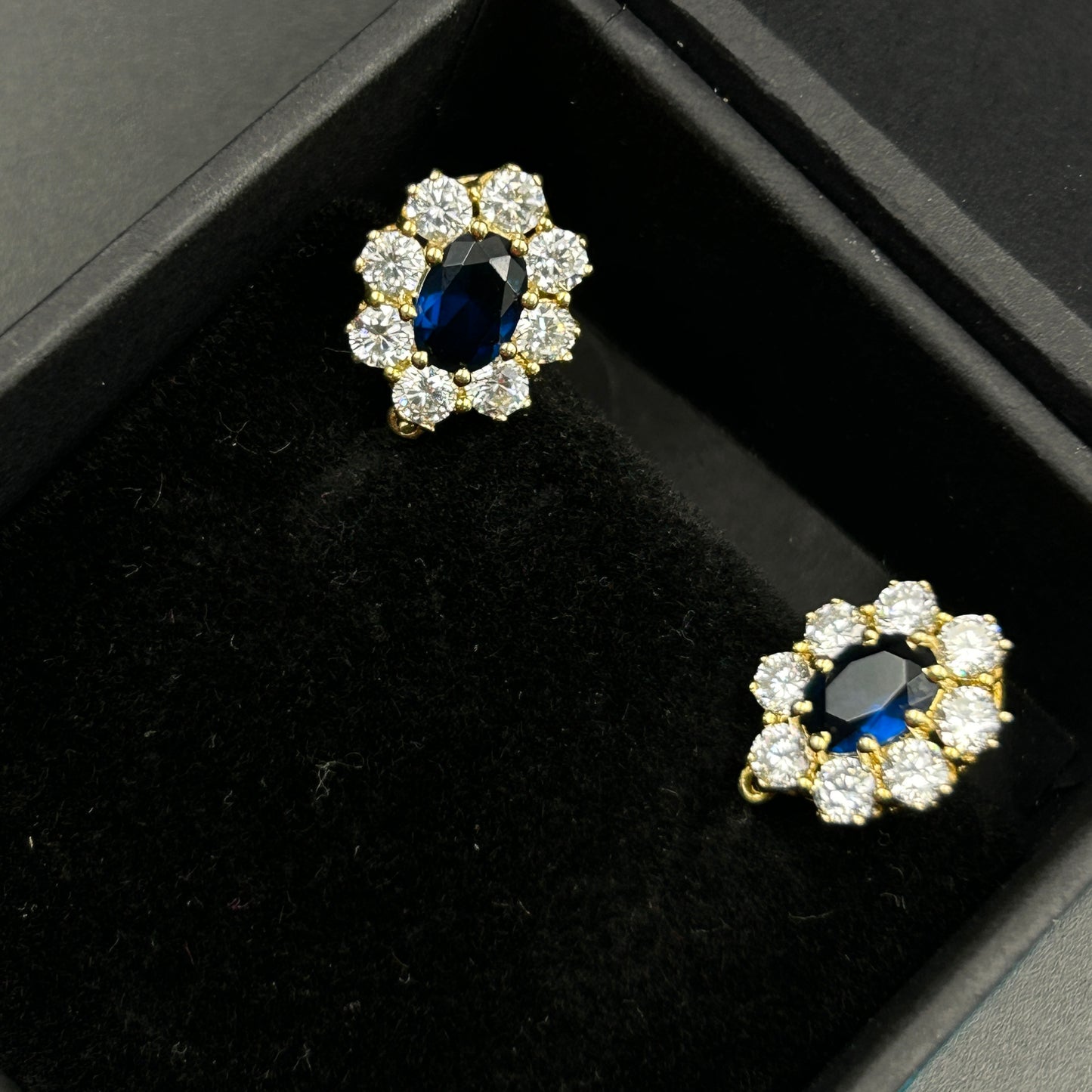 Yellow Gold Floral Earring - Silver Earrings