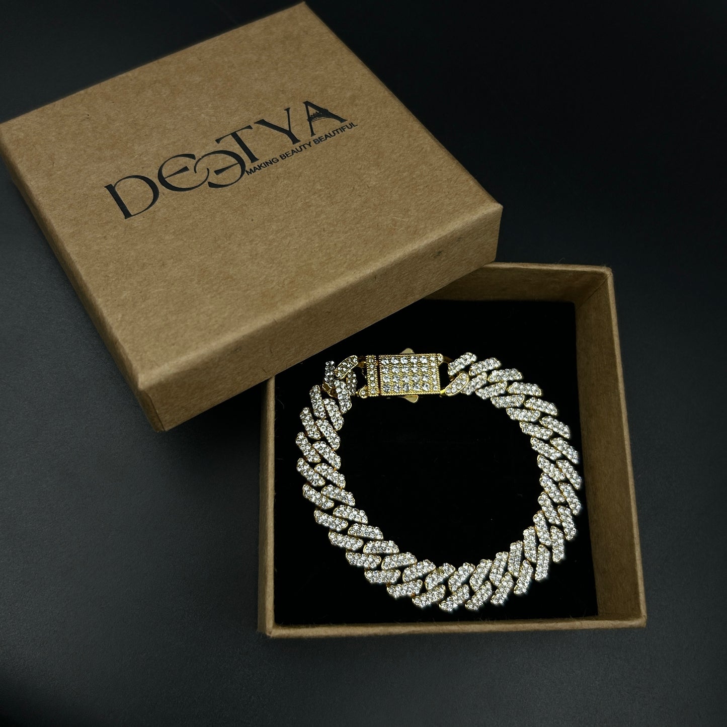 Men's Yellow Gold Plated Stainless Steel Bracelet