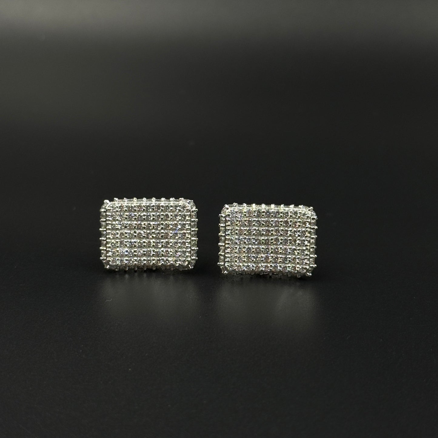925 Sterling Silver Cufflink - White Gold Plating