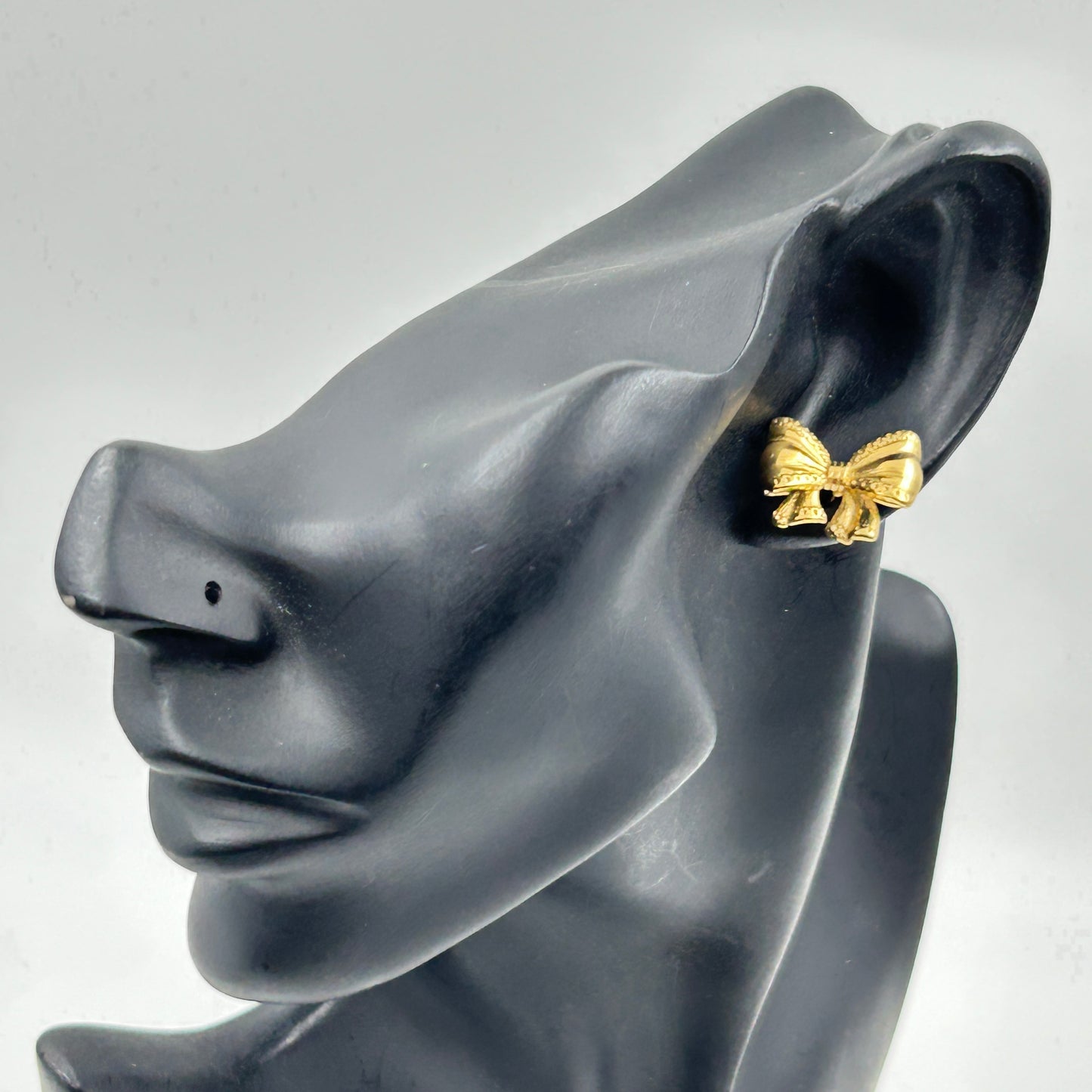 18K yellow Gold Plated Minimal BOW earrings