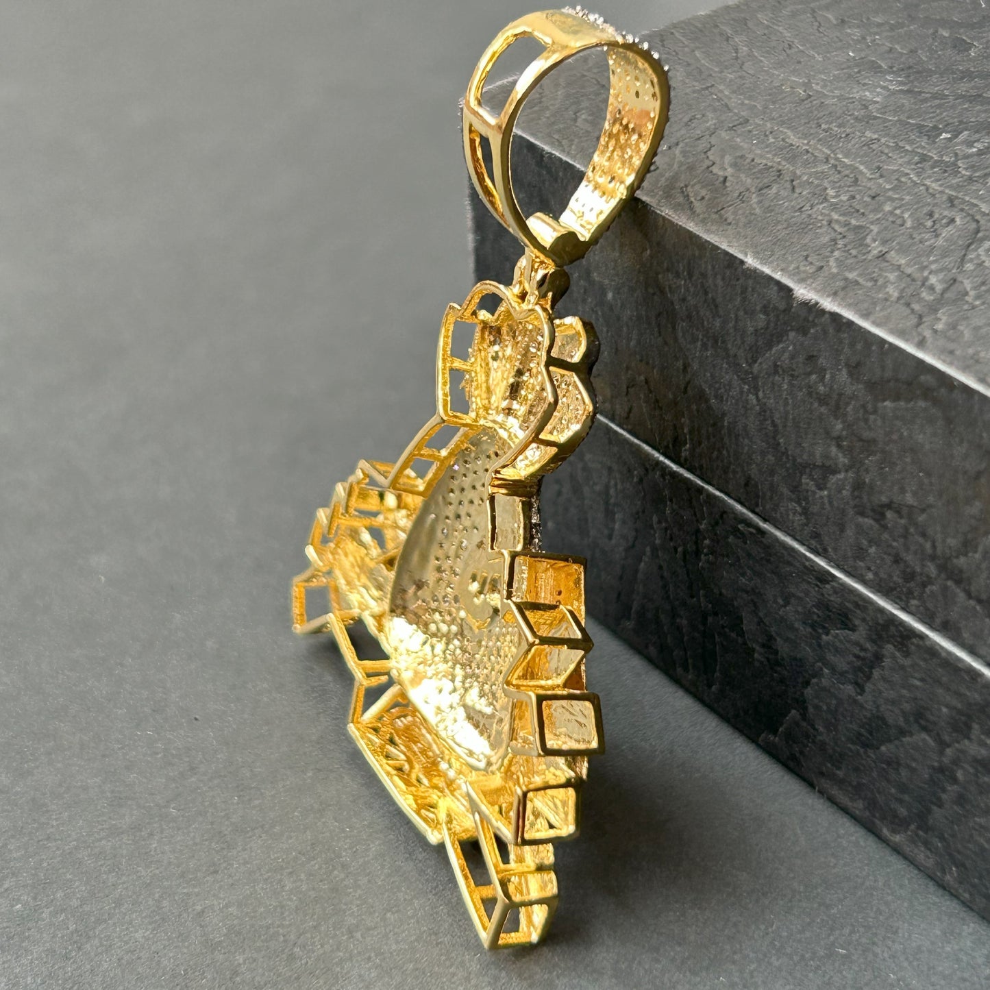 Money Bag Pendant - Silver Pendant Yellow