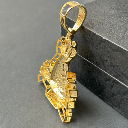 Money Bag Pendant - Silver Pendant Yellow