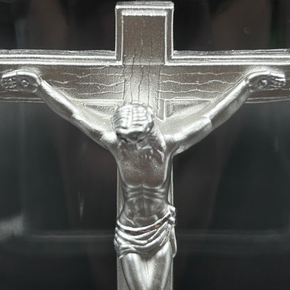 Jesus On Cross Sign 999 Pure Silver Murti