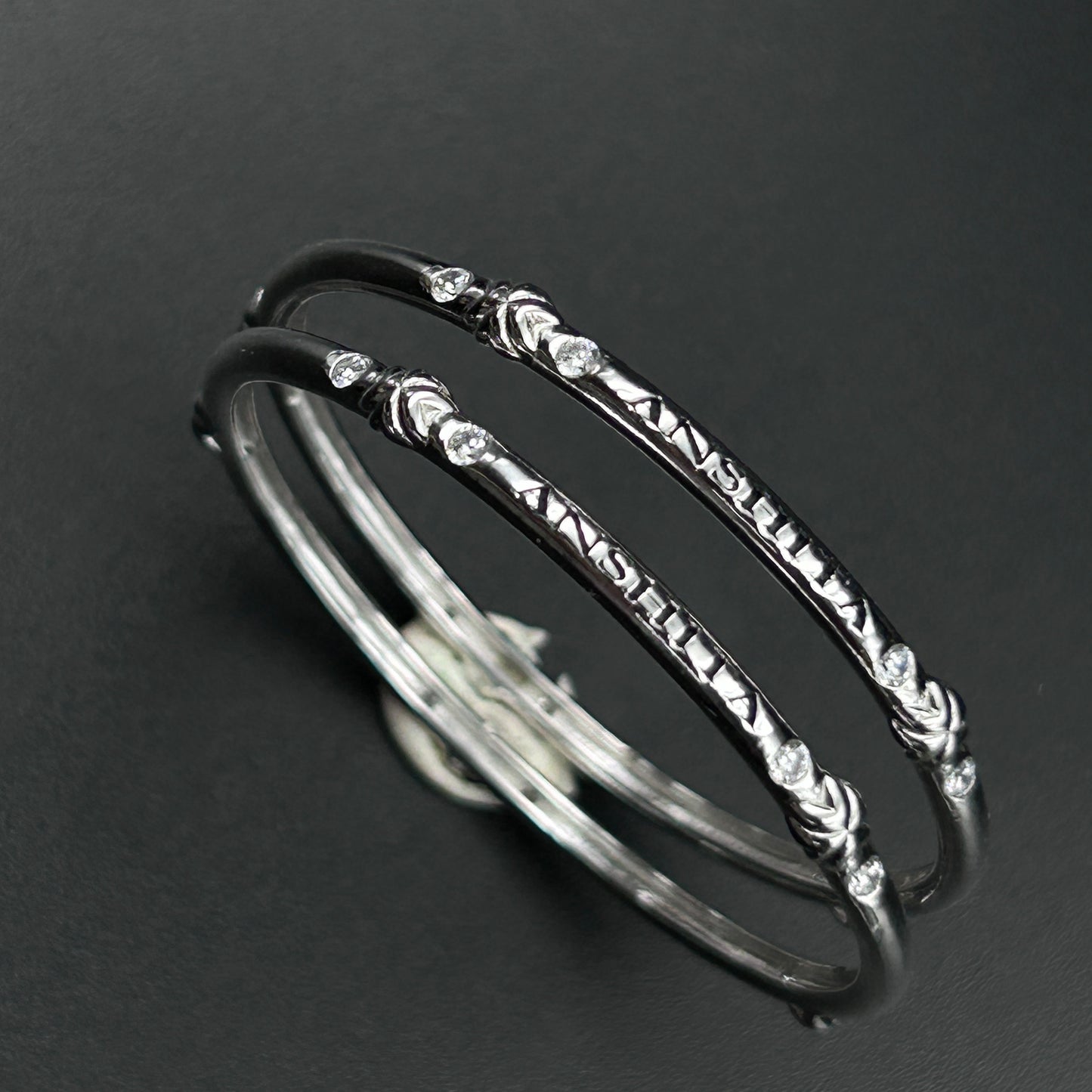 New Born Baby Customised NAME Kada - Pure Silver