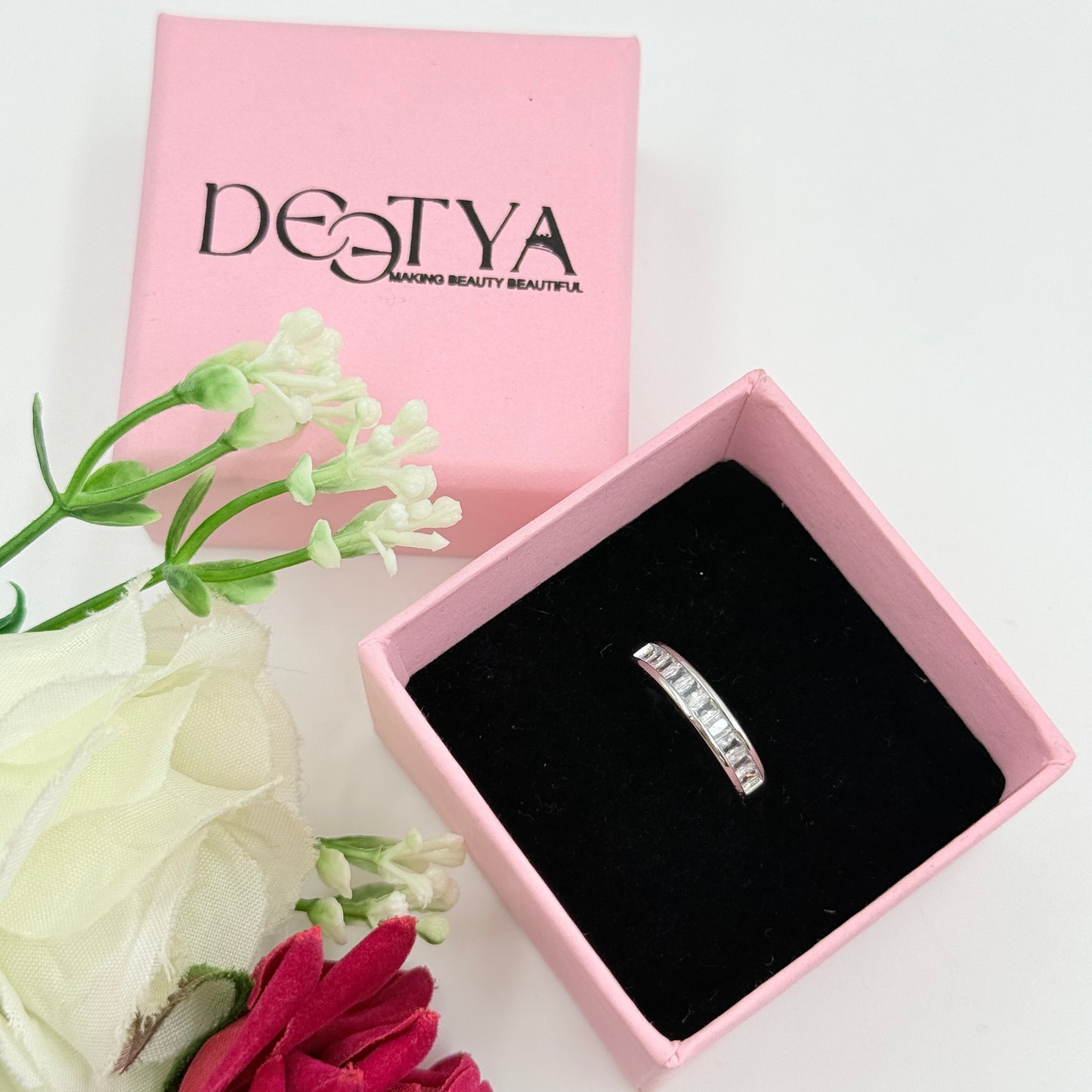 Adjustable Half Eternity Ring 18k Gold Plated