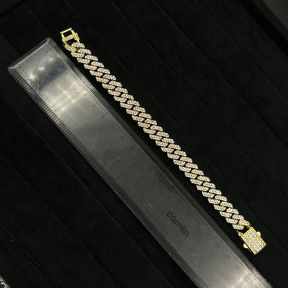 Men's Yellow Gold Plated Stainless Steel Bracelet