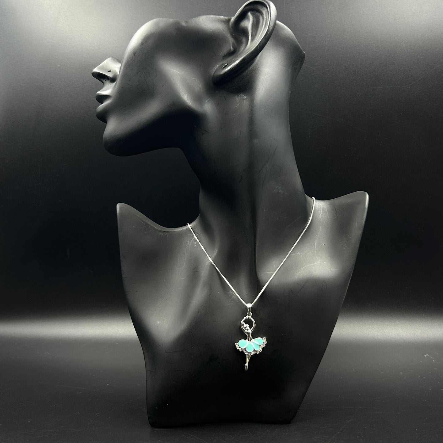 925 Silver Diamond Dancing Doll Necklace