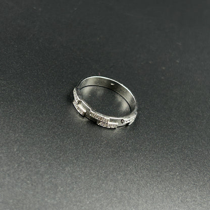 White Gold 3D Ring