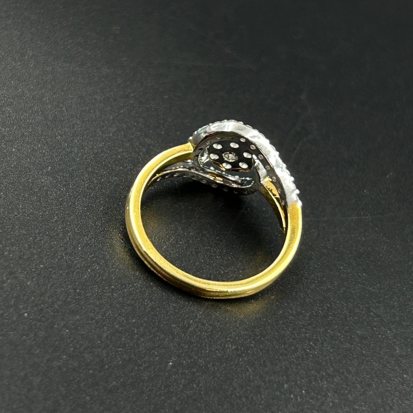 Pure Silver Yellow Gold Plated Ring