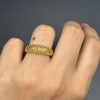 Yellow Gold - Jalli Ring