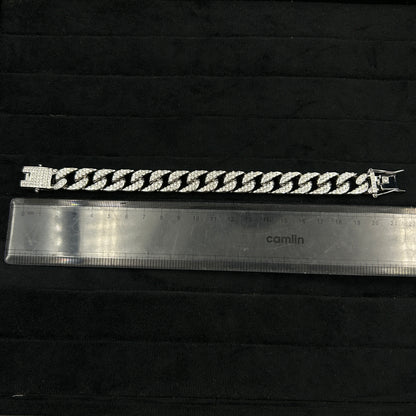 Men's Cuban Diamond Stainless Steel Bracelet