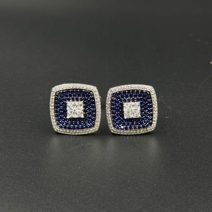 Blue Sapphire Cufflink - Men's Jewelry