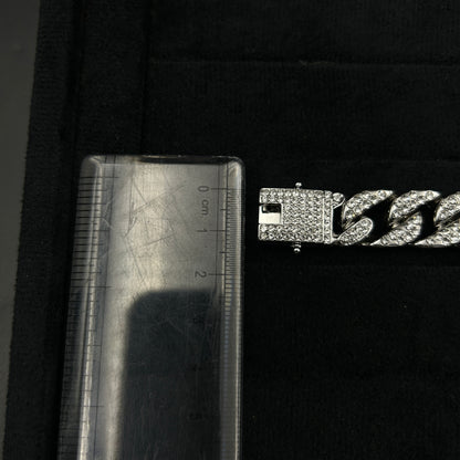 Men's Cuban Diamond Stainless Steel Bracelet