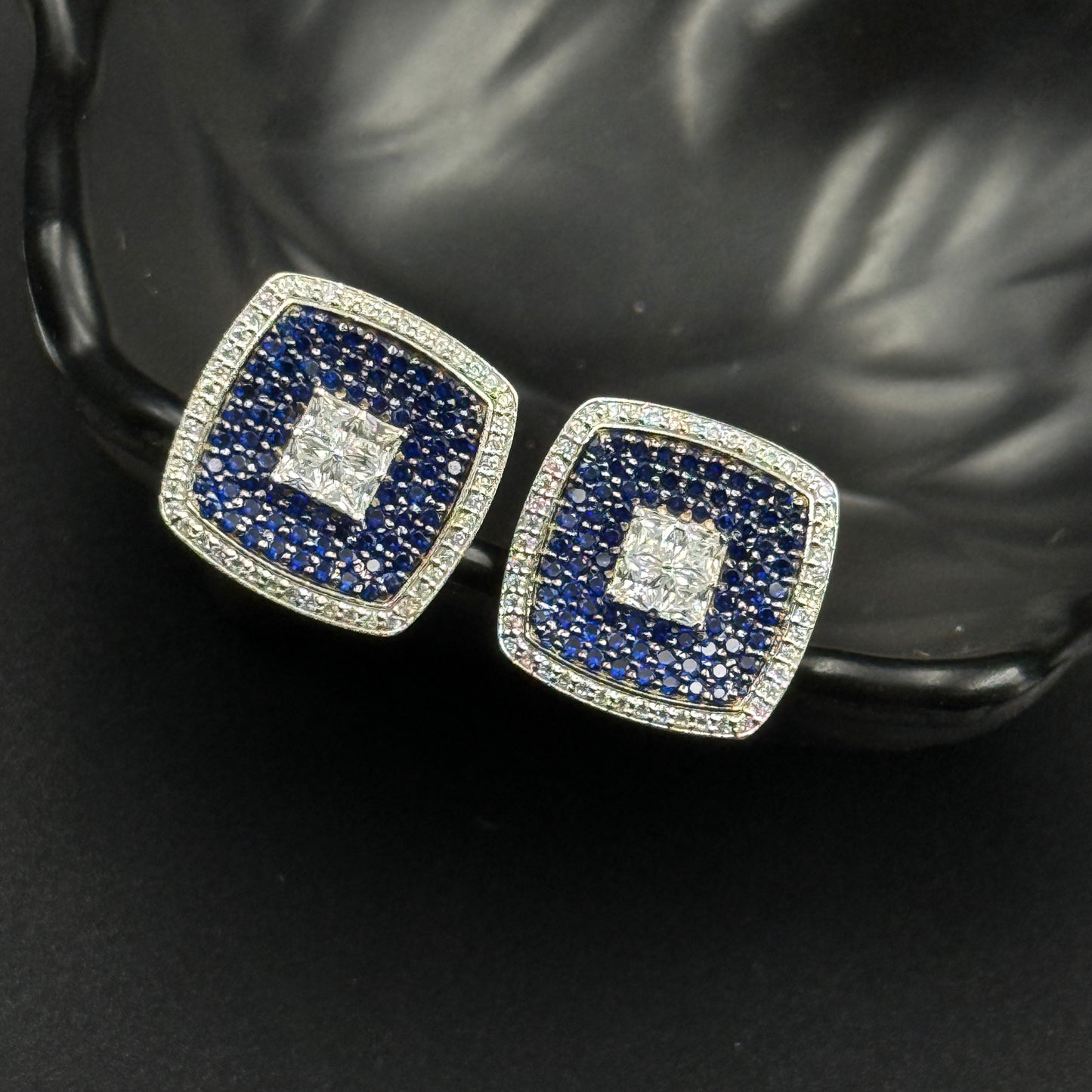 Blue Sapphire Cufflink - Men's Jewelry