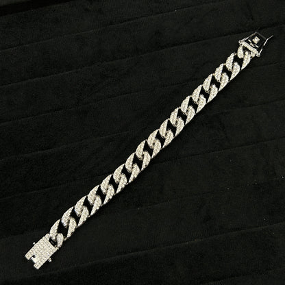 Men's Cuban Diamond Stainless Steel Bracelet