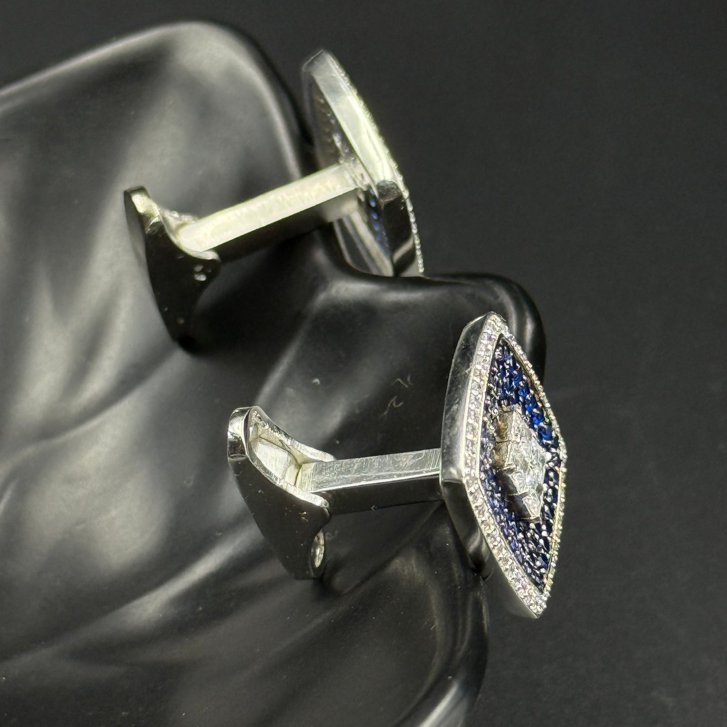 Blue Sapphire Cufflink - Men's Jewelry