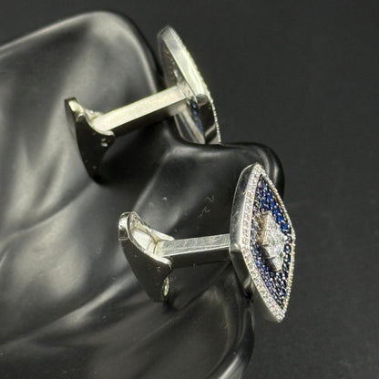 Blue Sapphire Cufflink - Men's Jewelry