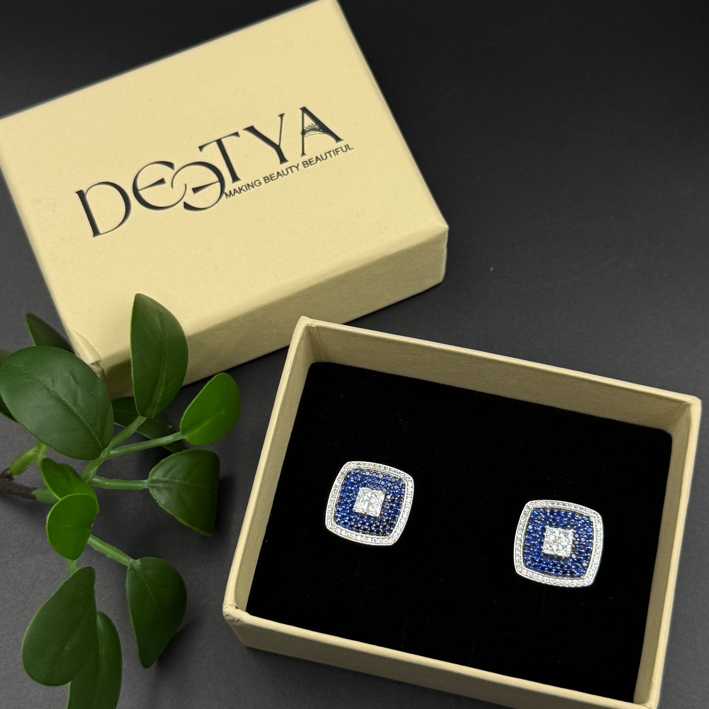 Blue Sapphire Cufflink - Men's Jewelry