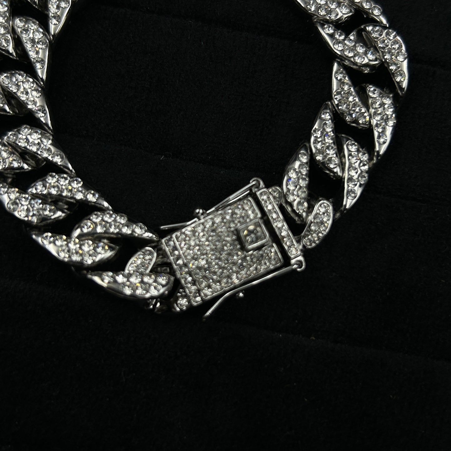Men's Cuban Diamond Stainless Steel Bracelet
