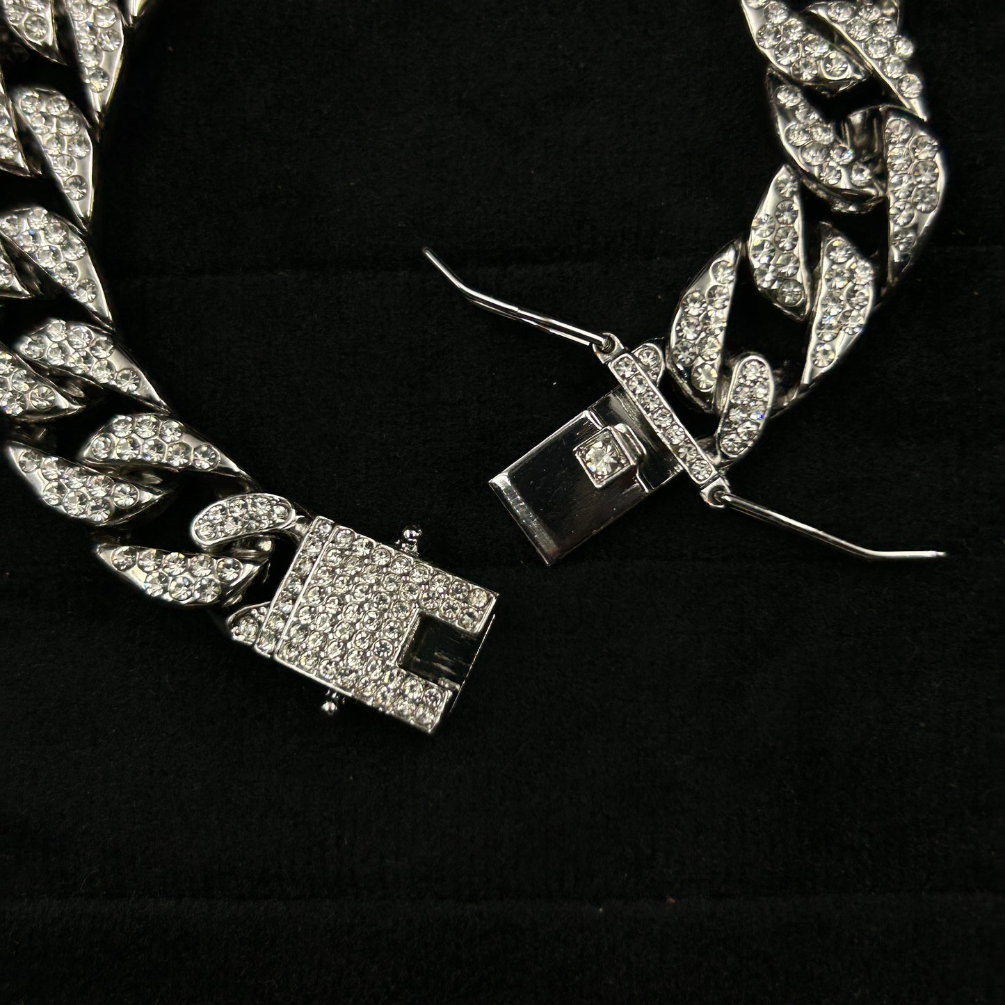 Men's Cuban Diamond Stainless Steel Bracelet