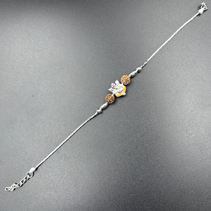 Silver Ganpati Rudraksha Rakhi