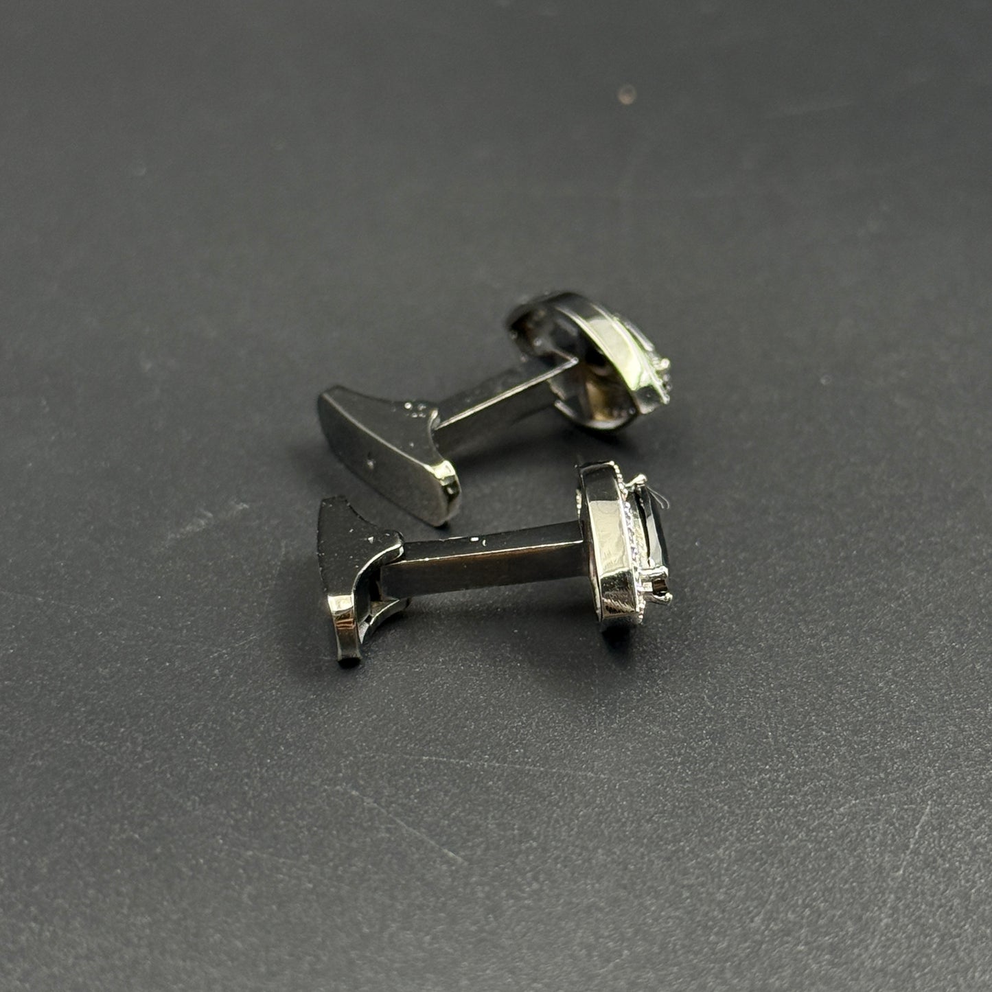 Unique Black Diamond Men's Cufflink