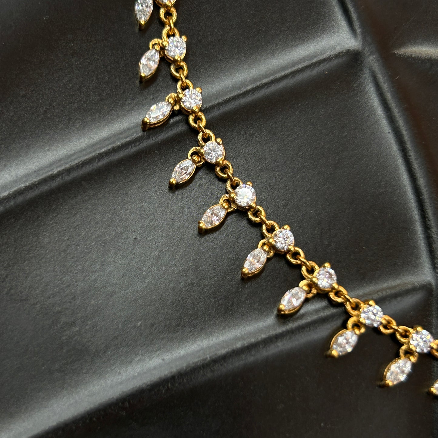 Yellow Gold Silver Payal - Silver Payal