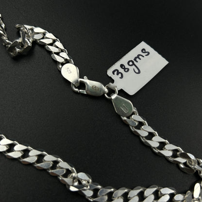 Silver Cuban Link Chain - Silver Men's Chain