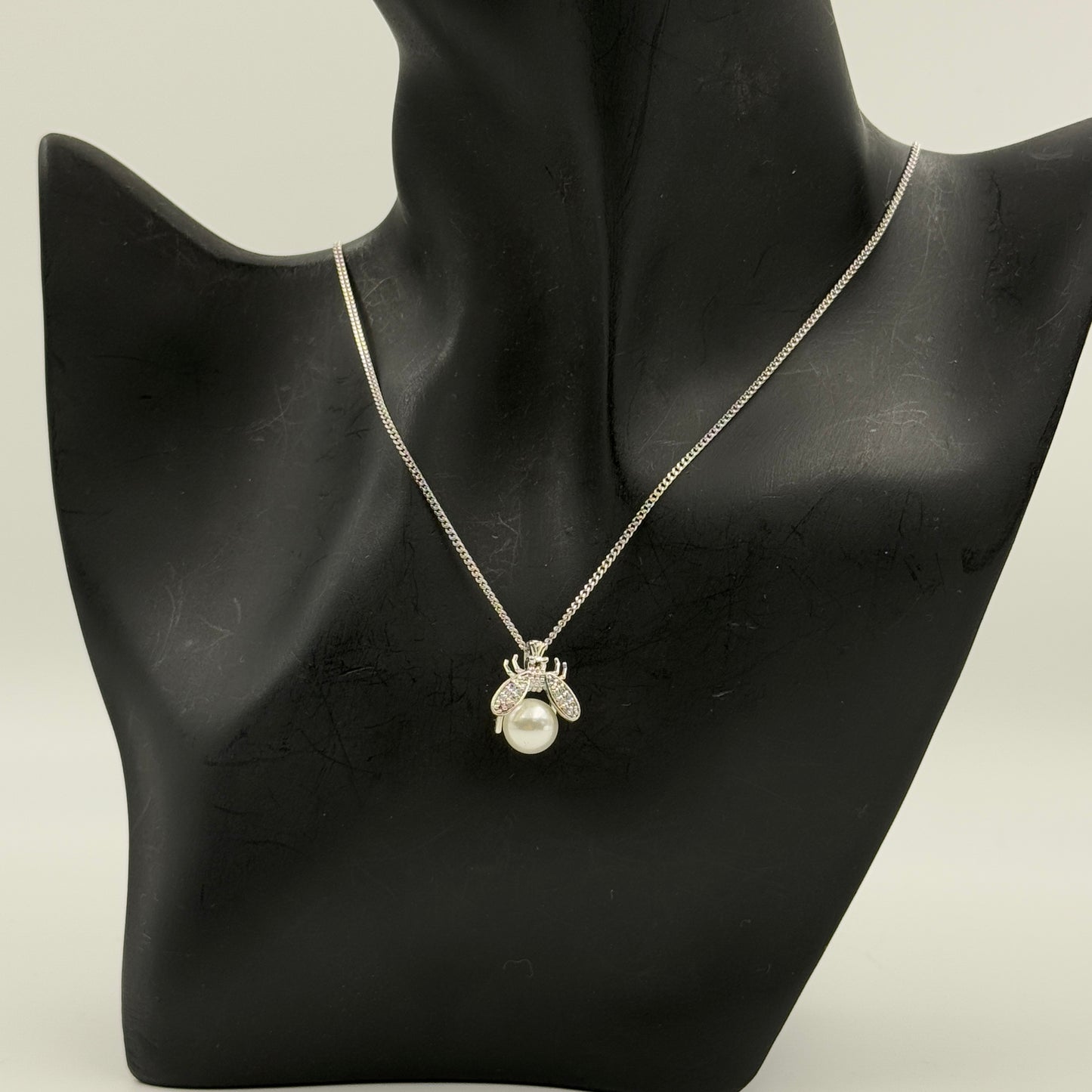 925 BUG Pendant and Chain Silver Pearl Pendant