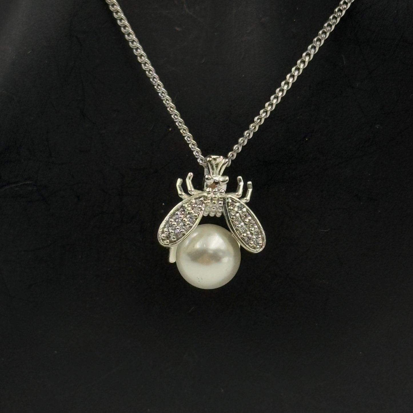 925 BUG Pendant and Chain Silver Pearl Pendant