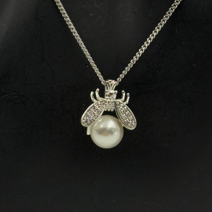 925 BUG Pendant and Chain Silver Pearl Pendant