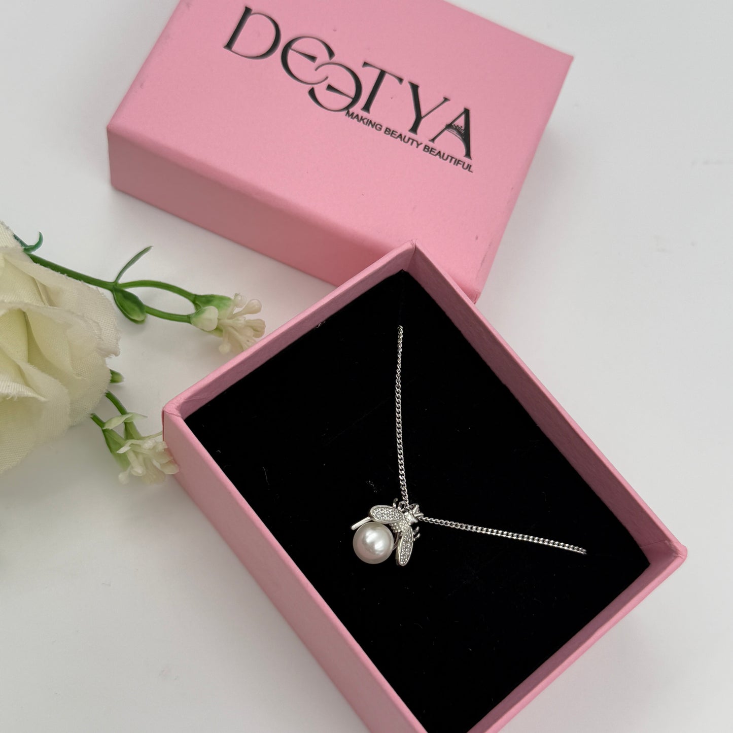 925 BUG Pendant and Chain Silver Pearl Pendant