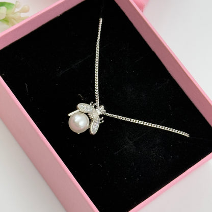 925 BUG Pendant and Chain Silver Pearl Pendant