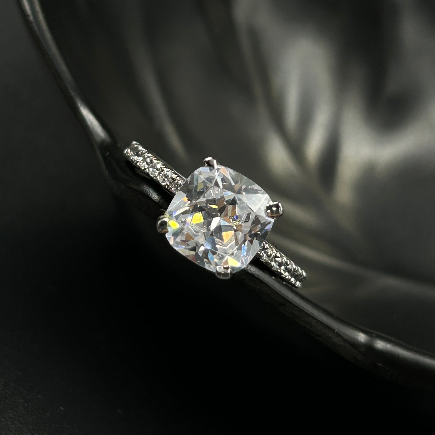 Women's Diamond Ring - Pure Silver
