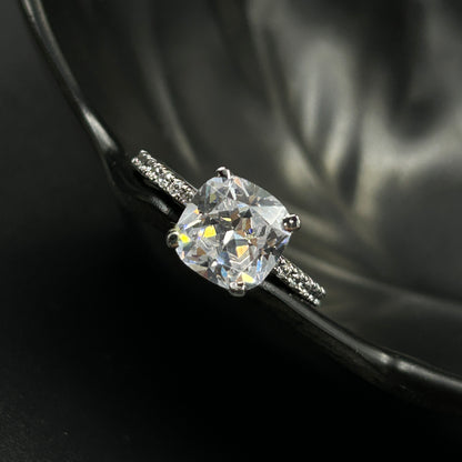 Women's Diamond Ring - Pure Silver