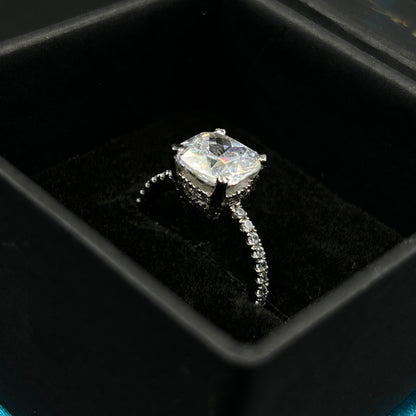 Women's Diamond Ring - Pure Silver