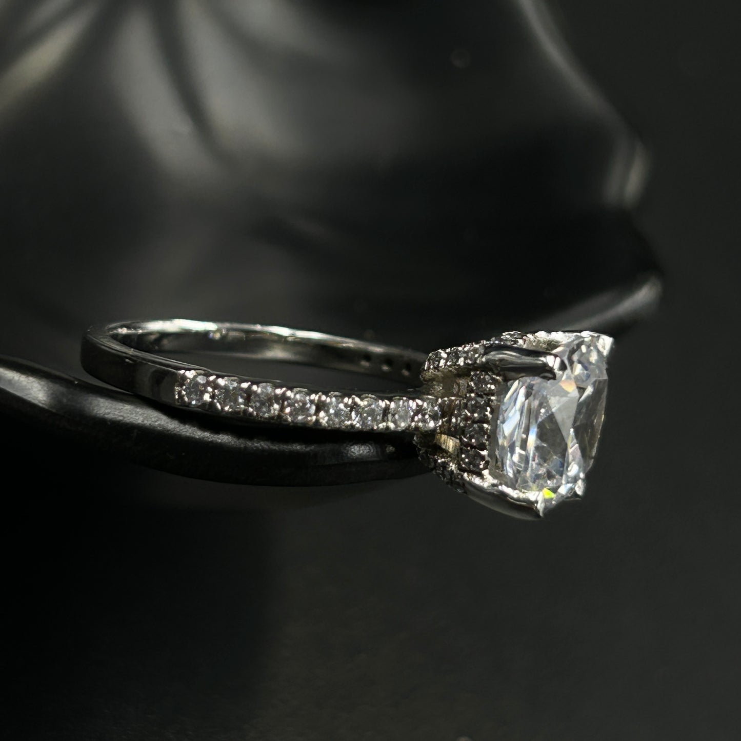 Women's Diamond Ring - Pure Silver