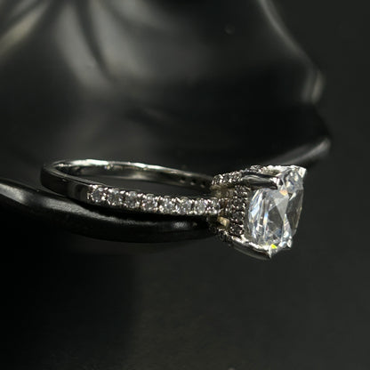Women's Diamond Ring - Pure Silver
