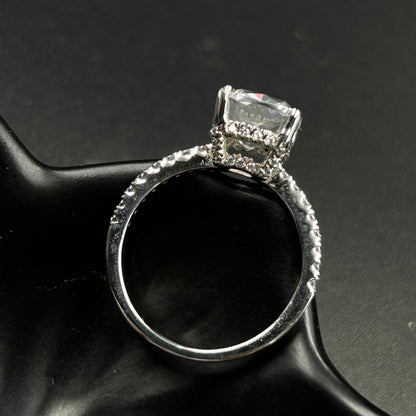Women's Diamond Ring - Pure Silver