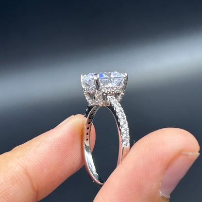 Women's Diamond Ring - Pure Silver