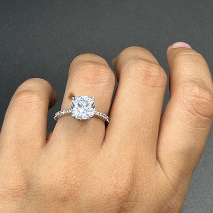 Women's Diamond Ring - Pure Silver